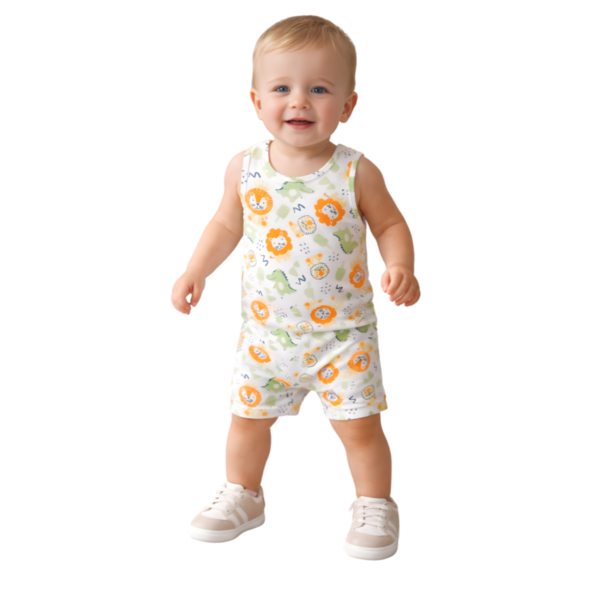 kit body regata de bebe + short canelado