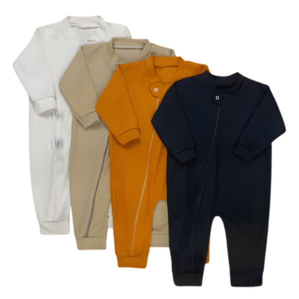 macacão bebê suedine com zíper