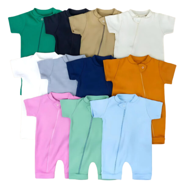 macacão curto suedine com zíper